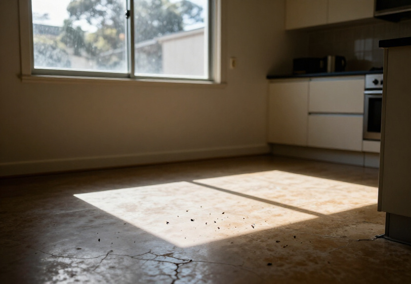 Rodent droppings in a Ramsgate garage before treatment